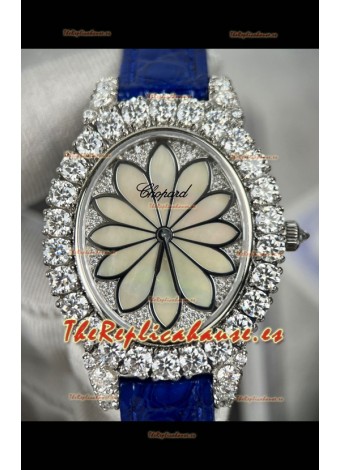 Chopard Super Clone L'Heure du Diamant Mossanites Reloj Caja Acero 34MM