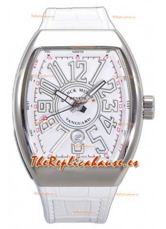 Franck Muller Vanguard Yachting V45 Caja Acero Inoxidable Casing Correa de Goma Reloj Réplica Suiza 