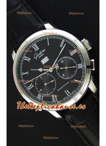 Glashuette Dual Sub Dial Reloj Réplica Japonés en Dial Negro