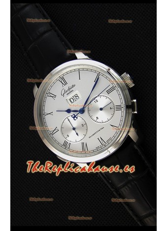 Glashuette Dual Sub Dial Reloj Réplica Japonés en Dial Blanco