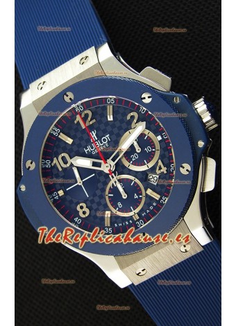 Hublot Big Bang Reloj Réplica Suizo Dial en Carbon Color Azul  - Réplica a Espejo 1:1