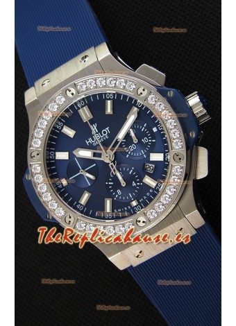 Hublot Big Bang Reloj Réplica Suizo Caja en Acero color Azul Réplica a Espejo 1:1