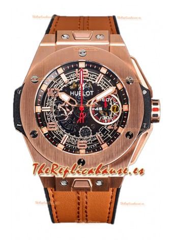 Hublot Big Bang Edición F1 "King Gold" Cronógrafo Oro Rosado Reloj Réplica Suiza 