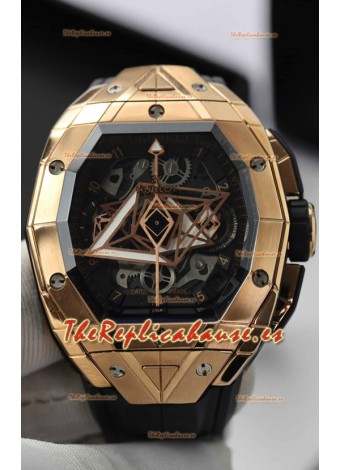 Hublot Edición Spirit of Bang Sang Bleu Oro Rosado Reloj Réplica Suiza 
