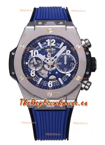 Hublot Big Bang Unico Caja de Acero Inoxidable Azul Edición Reloj Réplica a Espejo 1:1