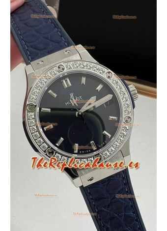 Hublot Classic Fusion Acero Inoxidable 33MM Dial Azul Reloj Movimiento Cuarzo Suizo Calidad Espejo 1:1