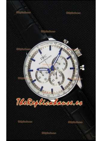 IWC Schaffhausen Reloj Réplica Japonés Movimiento de Cuarzo Dial en Blanco