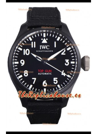 IWC Big Pilot's IW326906 Edición Top Gun 43MM Correa Nylon Negra Cerámica Réplica Suiza 