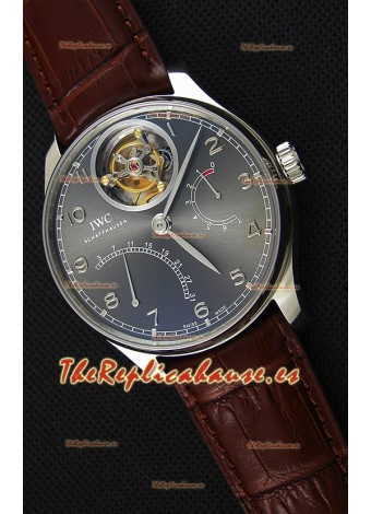 IWC Portugieser Tourbillon Mystere Retrograde Dial color Plata Versión 2019 Actualizada