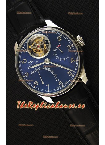 IWC Portugieser Tourbillon Mystere Retrograde Dial color Azul Versión 2019 Actualizada