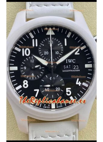 IWC Pilot's Cronógrafo Top Gun Cerámica IW389105 Réplica Espejo 1:1 en Dial Negro