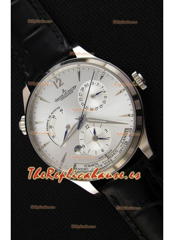 Jaeger LeCoultre Master Geographic Indicador de Reserva de Energía Caja de Acero Dial de Acero Reloj Réplica Suizo