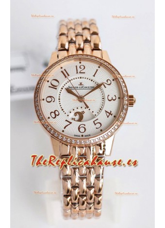 Jaeger-LeCoultre Rendez-Vous Acero Dia y Noche Reloj Suizo Réplica Espejo 1:1 Oro Rosado