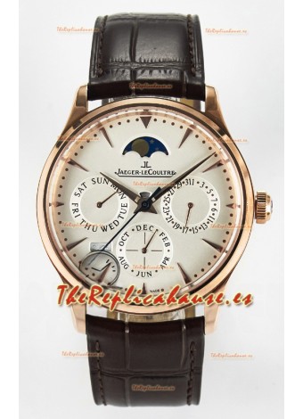 Jaeger LeCoultre Super Clone Master Ultra-Thin Calendario Perpetuo Reloj Dial Blanco