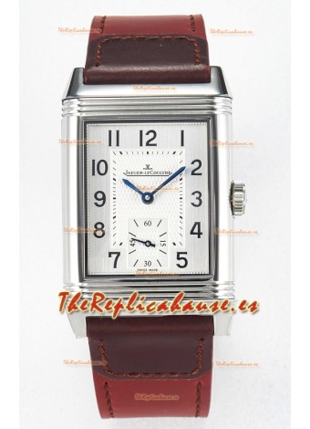 Jaeger-LeCoultre Reverso Super Clone DuoFace Negro/Blanco Reloj Réplica Acero 
