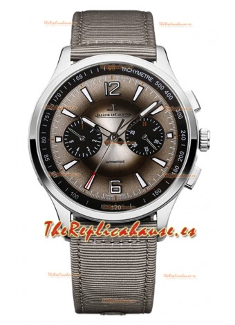 Jaeger LeCoultre Polaris Q902843J Chronograph Dial Gris Correa Nylon Reloj Réplica Suiza 