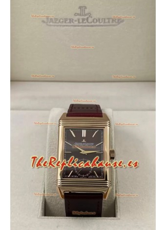 Jaeger-LeCoultre Reverso DuoFace Reloj Oro Rosado Dial Rojo en Movimiento Suizo Automático