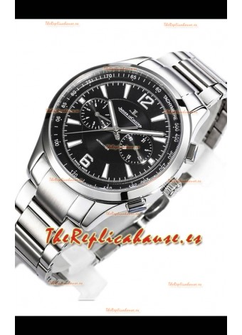 Jaeger LeCoultre Polaris Chronograph Caja Acero Inoxidable Dial Negro Reloj Réplica Suiza 