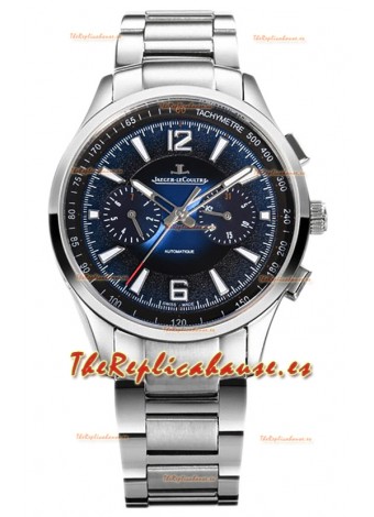 Jaeger LeCoultre Polaris Chronograph Caja Acero Inoxidable Dial Azul Reloj Réplica Suiza 
