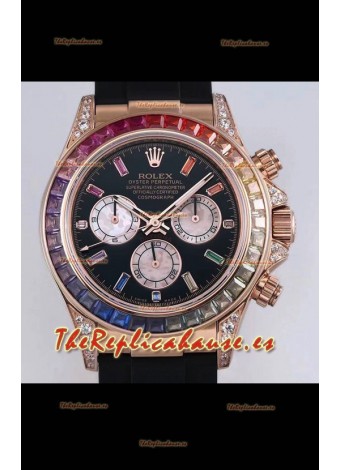 Rolex Cosmograph Daytona 116598 Oro Rosado a Espejo 1:1 Movimiento Original Cal.4130 - Reloj en Acero 904L