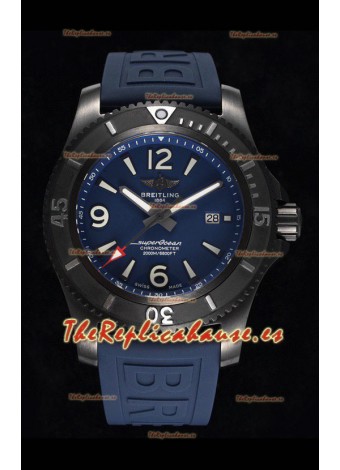 Breitling Superocean Automatic 46 Acero Negro - Dial Azul Caja con revestimiento DLC