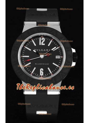 Bvlgari Aluminum Réplica Suizo a Espejo 1:1 - Dial Negro