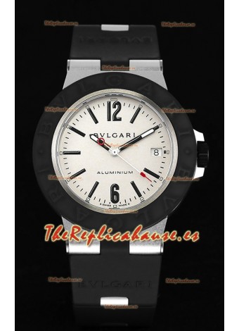 Bvlgari Aluminum Réplica Suizo a Espejo 1:1 - Dial Blanco