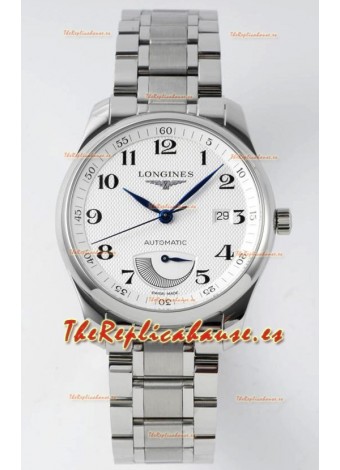 Longines Master Collection Automatic Reserva de Energía Dial Blanco Reloj Réplica Suizo Correa de Acero