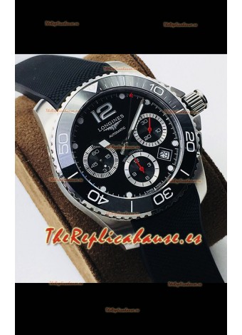 Longines HydroConquest Automatic Chronograph 1:1 Swiss Replica Black Dial Watch 