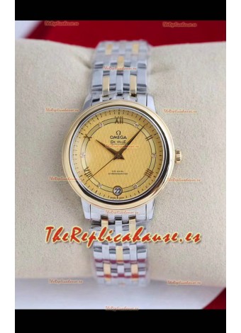Omega De Ville Edition Reloj Suizo Automático en Dos Tonos Oro Amarillo - Dial Oro