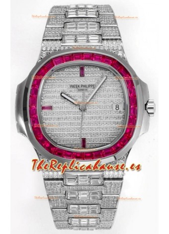 Patek Philippe Nautilus 5711/A Reloj Réplica Suizo a Espejo 1:1 Acero 904L Caja Diamantes