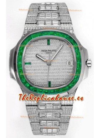 Patek Philippe Nautilus 5711/A Reloj Réplica Suizo a Espejo 1:1 Acero 904L Caja Diamantes