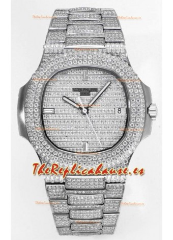 Patek Philippe Nautilus 5711/A Reloj Réplica Suizo a Espejo 1:1 Acero 904L Caja Diamantes