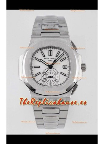 Patek Philippe Nautilus 5980/1A Caja Acero 904L en Dial Blanco - Réplica a Espejo 1:1