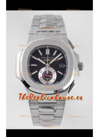 Patek Philippe Nautilus 5980/1A Caja Acero 904L en Dial Negro - Réplica a Espejo 1:1