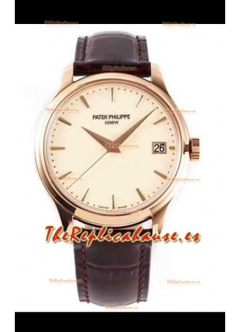 Patek Philippe #Ref 5227R en Dial Blanco 1:1 Caja Acero 904L Oro Rosado Reloj Suizo