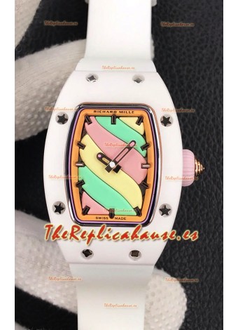 Richard Mille RM-07 Bon Bon Cerámica Blanca Reloj Réplica Suizo Ladies 1:1