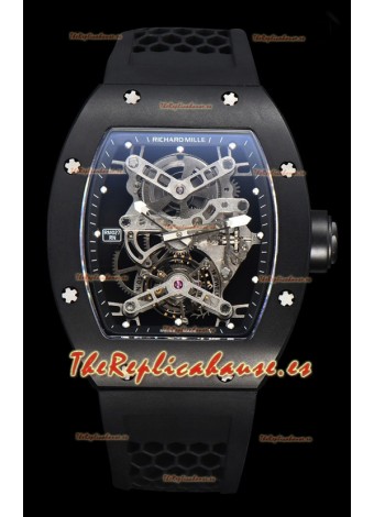 Richard Mille RM027 Rafael Nadal Caja Titanio con Genuino Movimiento Suizo Tourbillon Super Clone