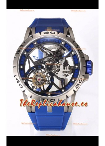 Roger Dubuis Excalibur Spider Flying Tourbillon Skeleton Caja Titanio 45MM  Reloj Réplica Suizo a Espejo 1:1