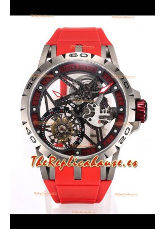 Roger Dubuis Excalibur Spider Flying Tourbillon Skeleton Caja Titanio 45MM  Reloj Réplica Suizo a Espejo 1:1