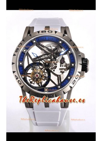 Roger Dubuis Excalibur Spider Flying Tourbillon Skeleton Caja Titanio 45MM  Reloj Réplica Suizo a Espejo 1:1