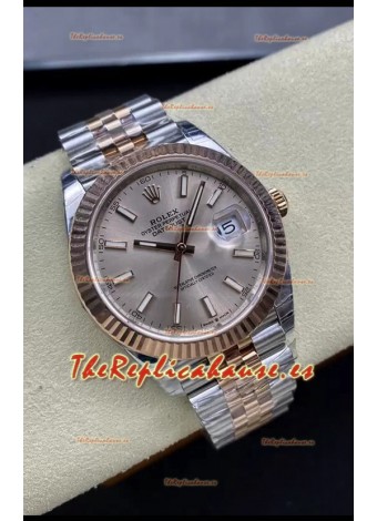 Rolex Datejust 126331 41MM ETA 3235 Reloj Réplica Suizo a Espejo 1:1 en Oro Rosado Acero 904L