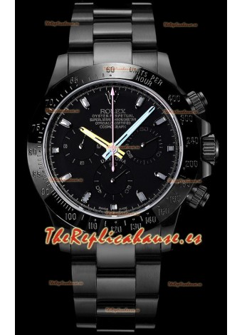 Rolex Daytona Blaken Réplica Suiza a Espejo 1:1 Dial Negro Movimiento Cal.4130 (CON CAJA) 