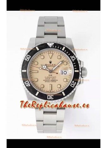 Rolex Submariner DiW Caja Acero Inoxidable Bisel Negro Reloj Edición Cerámica