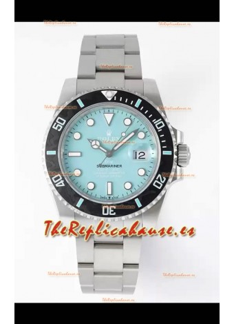 Rolex Submariner DiW Caja Acero Inoxidable Bisel Negro Reloj Edición Cerámica Dial Azul