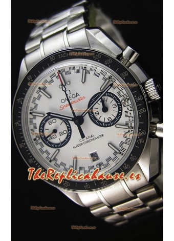 Omega Speedmaster Racing Co-Axial Master Reloj Réplica Suizo Cronógrafo en Dial Blanco