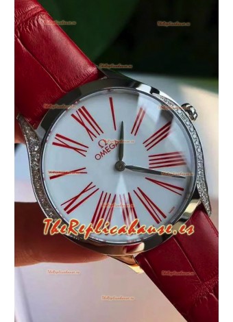 Omega De Ville Tresor Edition Reloj de Cuarzo Suizo 36MM Caja de Acero Dial Blanco