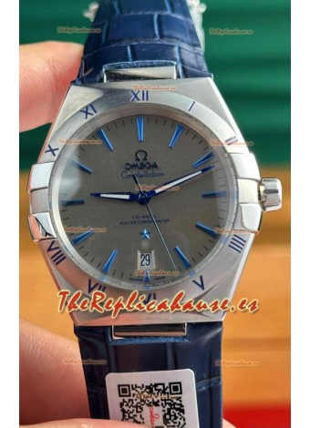 Omega Co-Axial Constellation 39MM Dial Gris Acero 904L Reloj Réplica Espejo 1:1