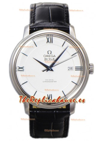 Omega De-Ville Annual Co-Axial Reloj Réplica Suiza Edición Espejo 1:1 en Dial Blanco 39.5MM
