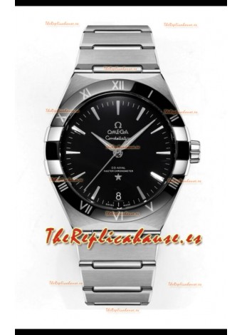 Omega Co-Axial Constellation Acero Inoxidable Dial Negro Réplica Espejo 1:1 41MM